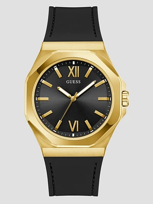 Gold-Tone and Black Analog Watch