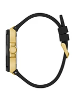 Black and Gold-Tone Multifunction Watch