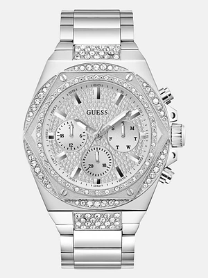 Silver-Tone Multifunction Watch