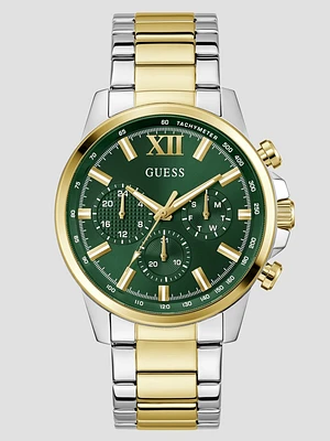 Multi-Tone and Green Multifunction Watch