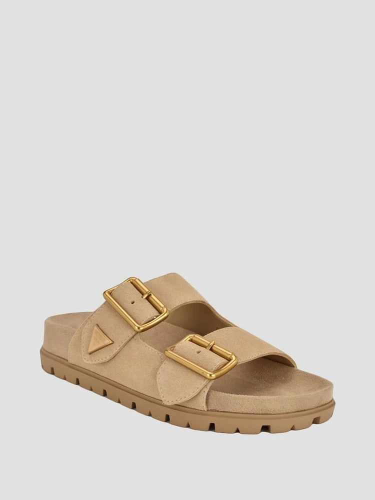 Fasten Suede Sandals