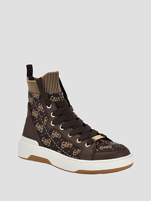 Quattro G Knit High Top Sneakers