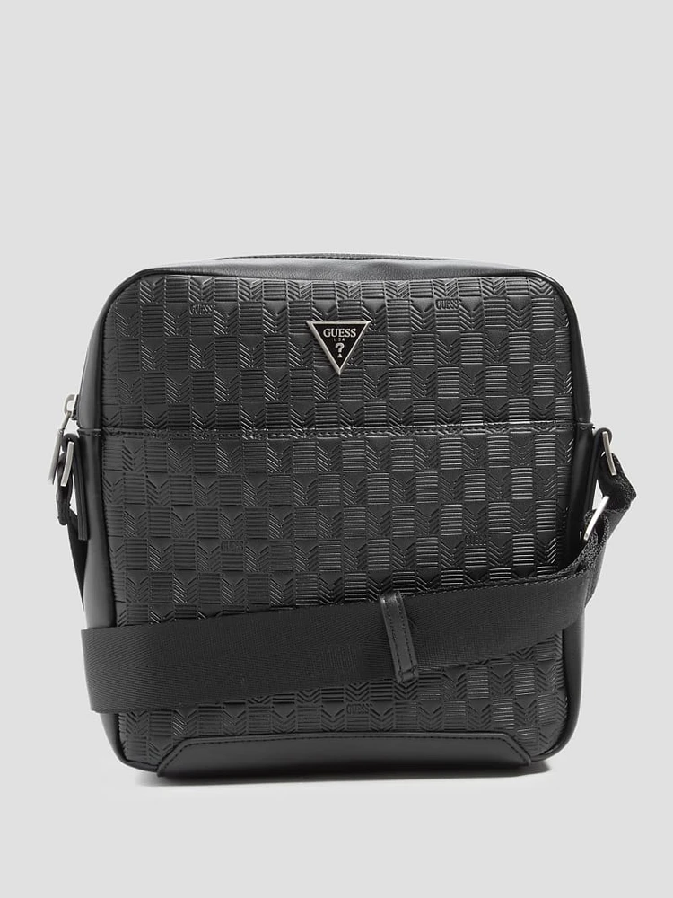 Eco Torino Debossed G-Wave Crossbody Bag