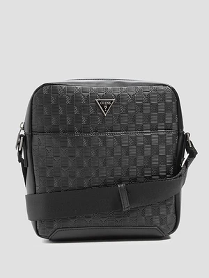 Eco Torino Debossed G-Wave Crossbody Bag