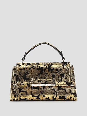 Iris Floral Mini Top Handle Bag