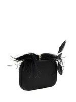 Keyah Feather Top Clutch