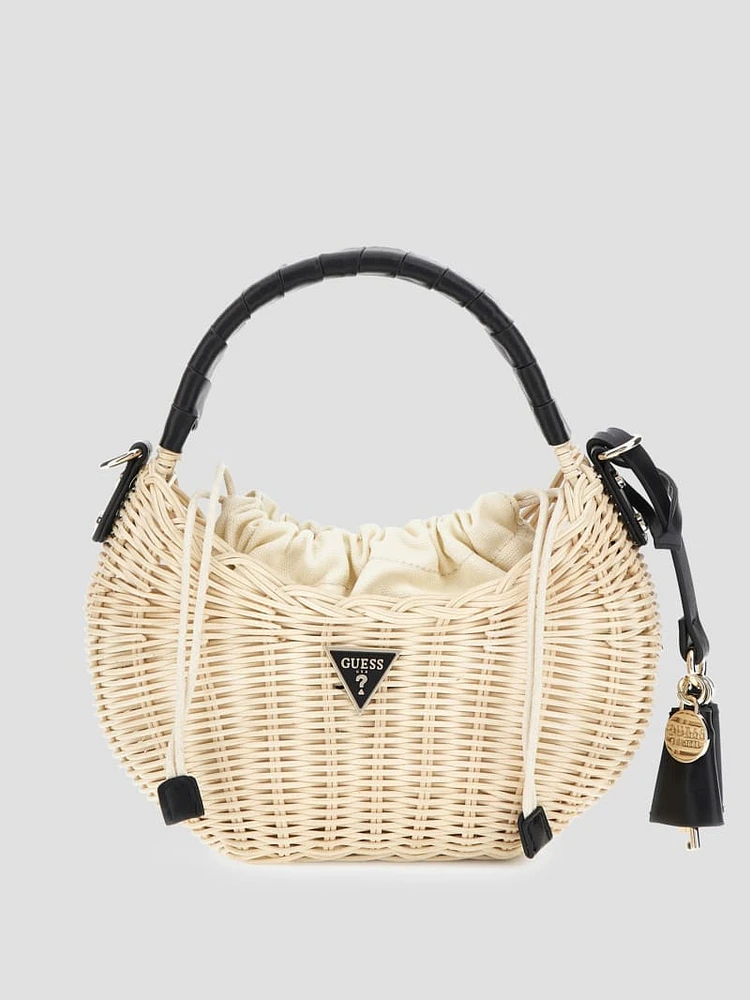 Sveiney Straw Mini Shoulder Bag