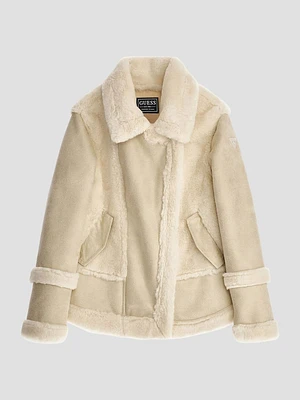 Faux-Fur and Suede Jacket (7-16)