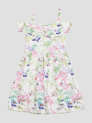 Poplin Off-the-Shoulder Dress (7-16)