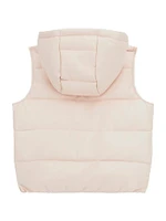 Puffer Faux-Leather Vest (6-16)