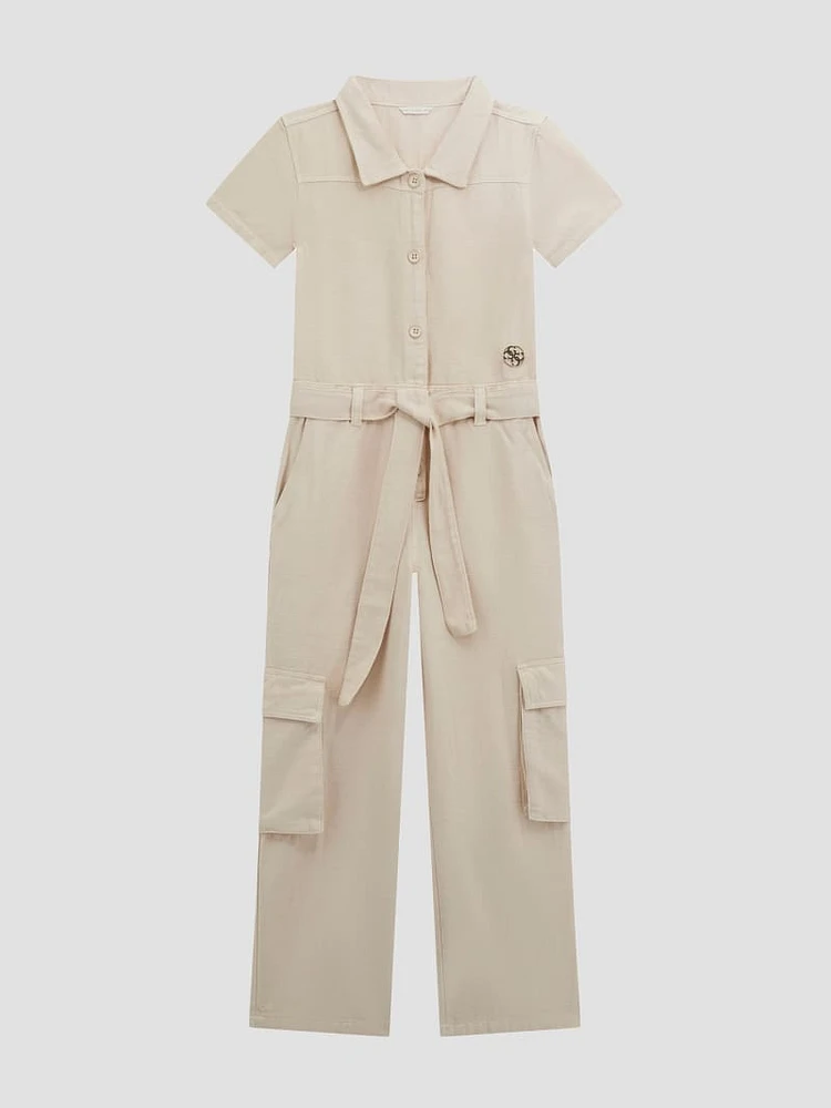 Twill Cargo Jumpsuit (7-16)