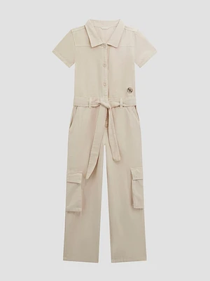Twill Cargo Jumpsuit (7-16)