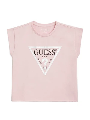 Eco Cropped Glitter Logo Tee (7-16)