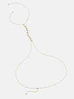 Gold-Tone Faux-Pearl Body Chain