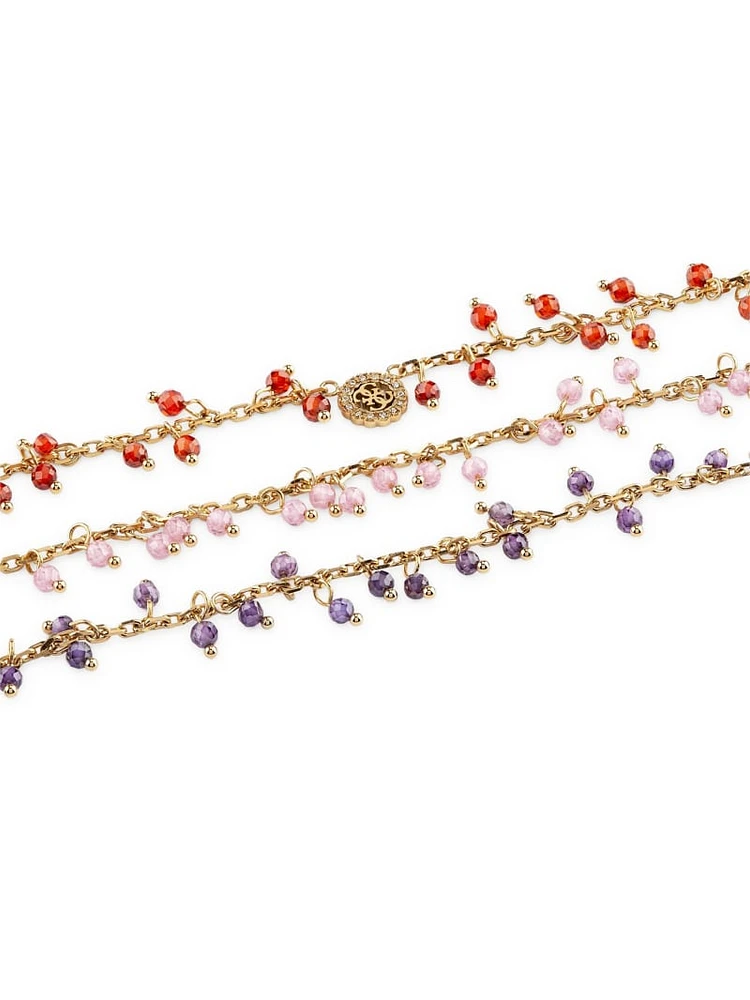 Gold-Tone Quattro G and Multi Layered Necklace
