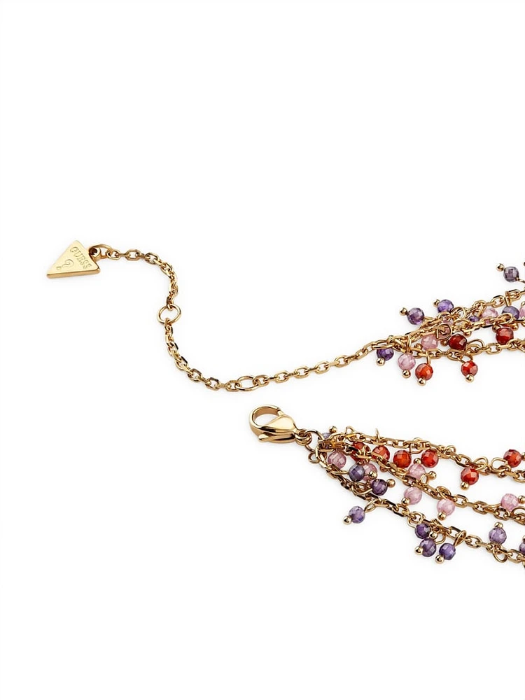 Gold-Tone Quattro G and Multi Layered Necklace