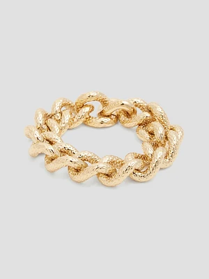 Gold-Tone Chunky Textured Bracelet