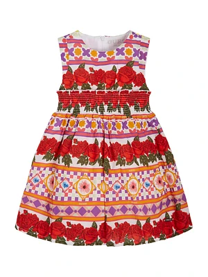 Printed Cotton Smocked Dress (2-7)