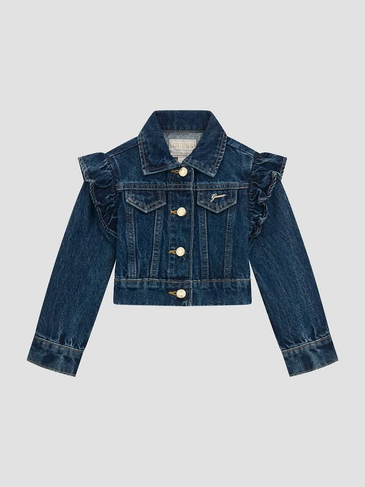 Lurex Denim Ruffle Jacket (3M-7)
