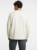 Waffle-Knit Mini Triangle Long-Sleeve Tee
