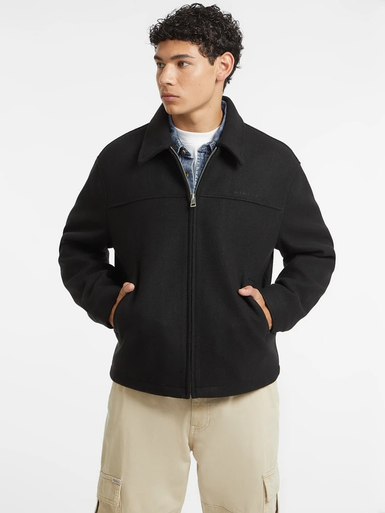 Woven Faux-Wool Jacket