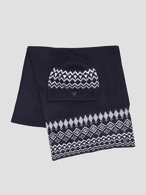 Jacquard Beanie & Scarf Set