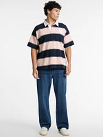 Eco Striped Rugby Polo