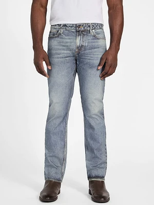 Angels Printed Denim Straight Jeans