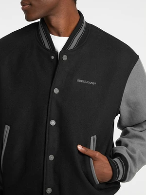 Eco Embroidered Varsity Jacket