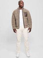 Faux-Sherpa Full-Zip Jacket