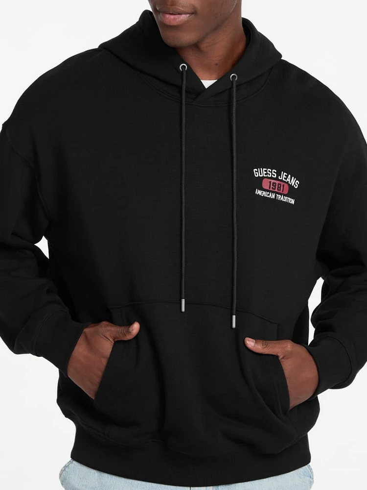 Hooded Printed Logo Sweater