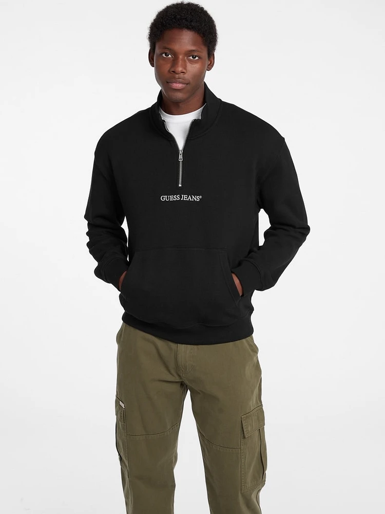 Half-Zip Logo Sweater