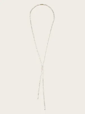 Gold-Tone Crystal Y Necklace