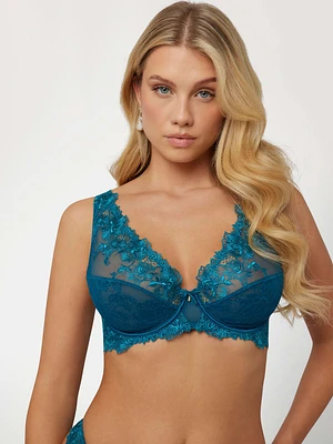 Rebecca Floral Lace Halter Bra