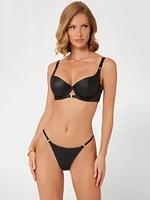 Tania Faux-Leather Thong Panty