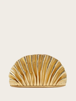 Shelly Metallic Leather Clutch