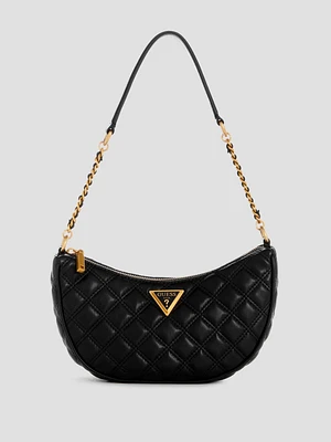 Giully Quilted Top-Zip Shoulder Bag