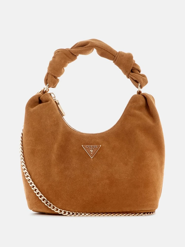 Isotta Suede Hobo Bag