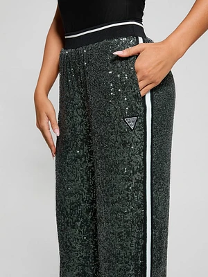 Mini Sequins Long Straight Pants