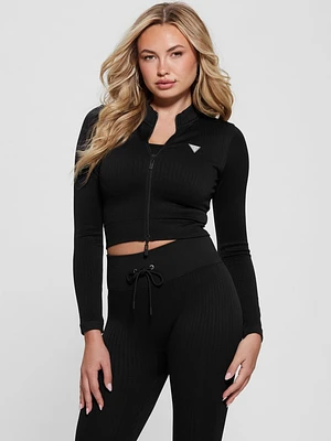 Seamless Ribbed Zip Active Top