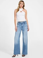 Eco Featherweight Braided Wide-Leg Jeans
