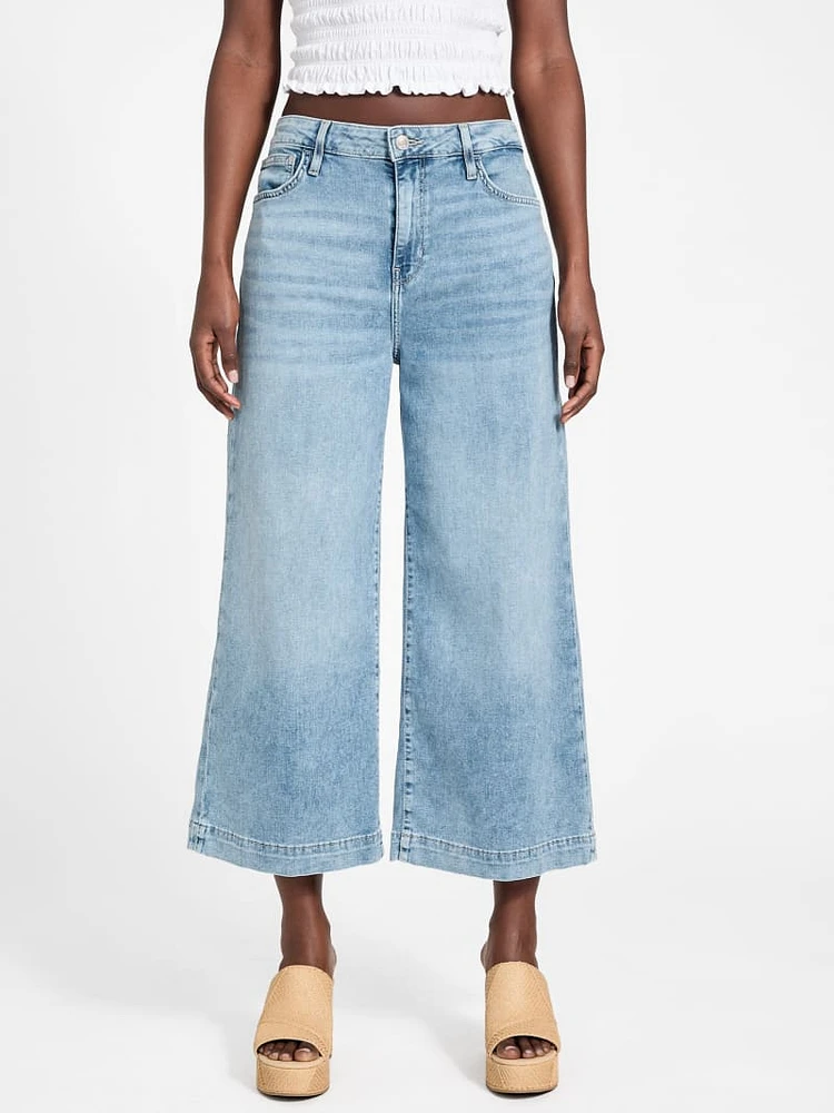 Eco Bellflower Cropped Wide Leg Jeans