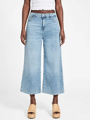 Eco Bellflower Cropped Wide Leg Jeans