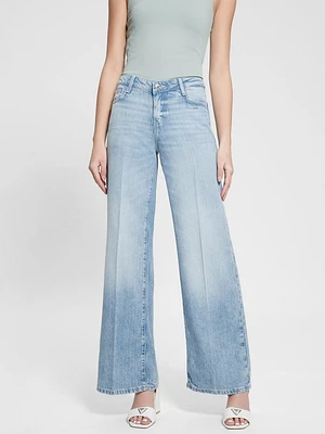 Eco Featherweight Mid-Rise Palazzo Jeans