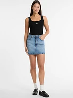 Eco Denim Mini Skirt
