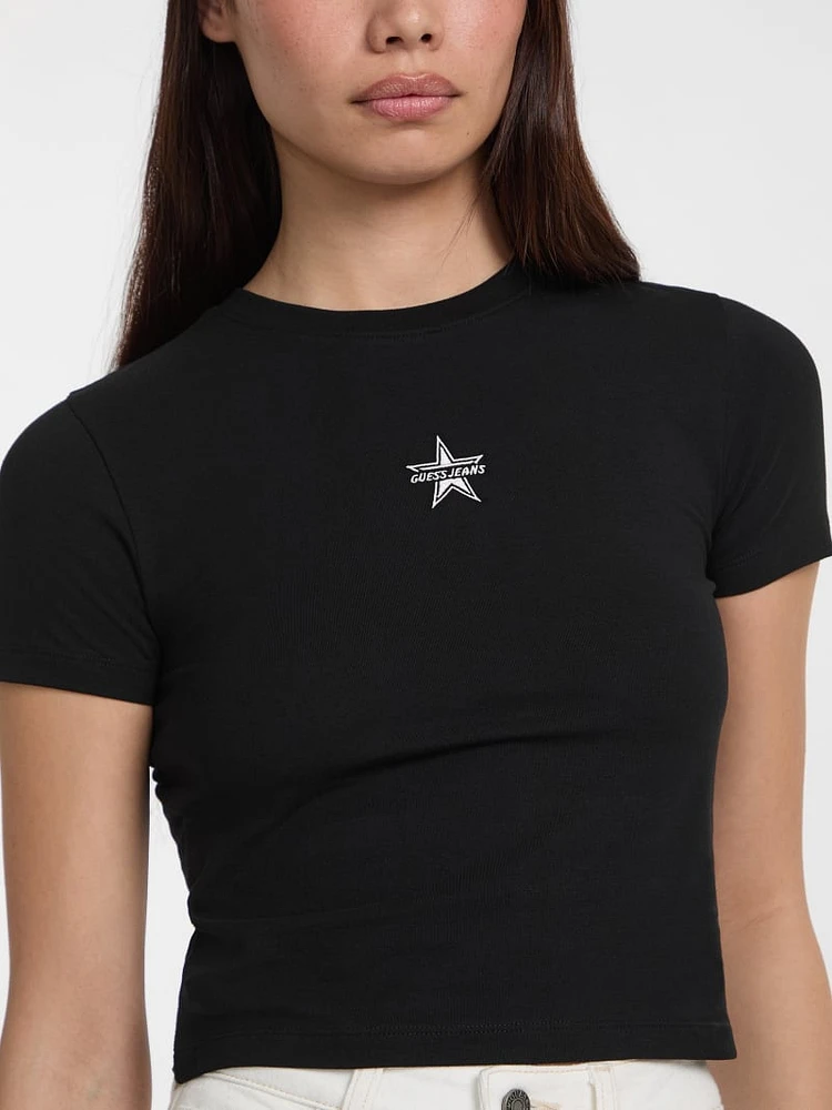 Crewneck Star Crop Tee