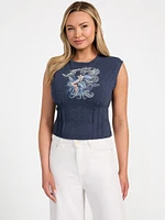 Eco Nautical or Nice Corset Tee