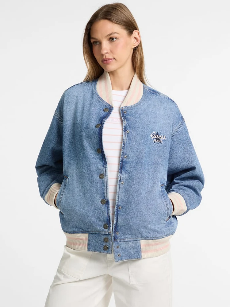 Denim Varsity Jacket