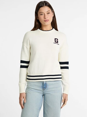 Eco Crewneck Patch Sweater
