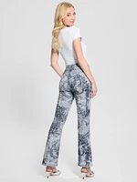 Printed Sexy Flare Jeans